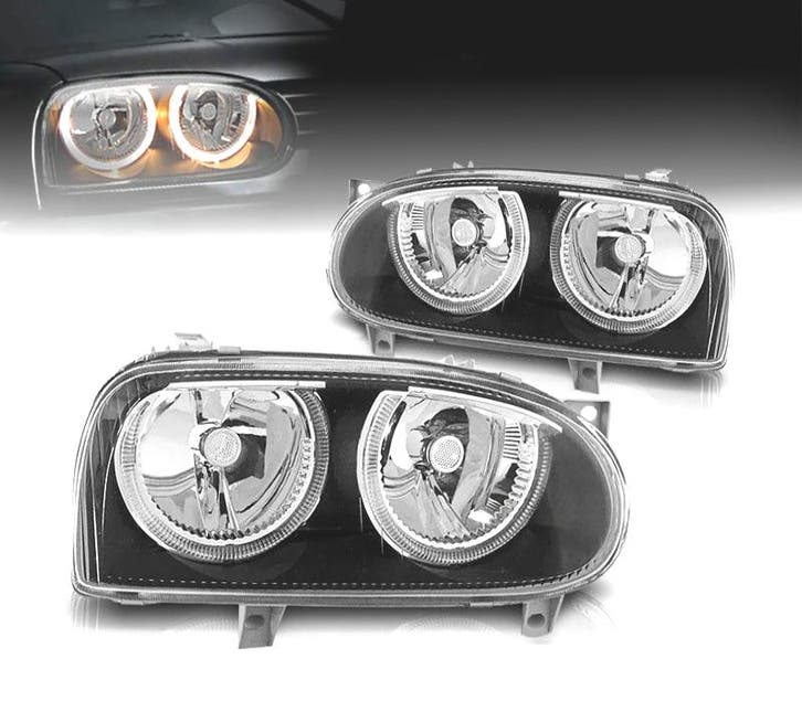 PHARES VOLKSWAGEN VW GOLF 3 ANGEL EYES FOND NOIR H7 H7, Autos : Pièces & Accessoires, Éclairage, Envoi