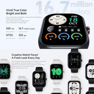 Choice Smartwatch - AMOLED Scherm - Gezondheid Monitor -, Verzenden, Nieuw, Honor