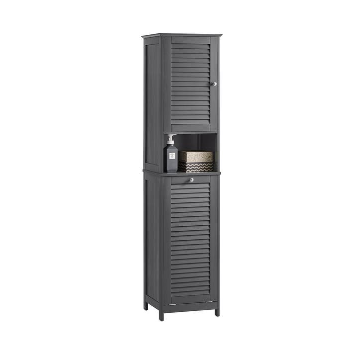 2dekans | SoBuy Kolomkast - BZR124-DG - Badkamer -, Maison & Meubles, Accessoires pour la Maison | Miroirs, Enlèvement ou Envoi