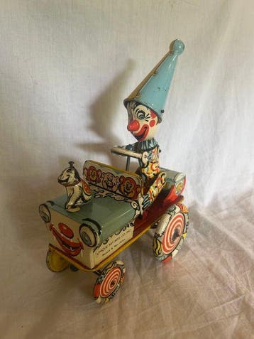 Unique Art - Blikken speelgoed - Circus clown unique art