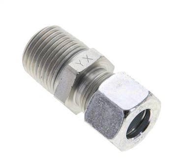 Anneau de coupe droit en acier zingué 1/2 NPT mâle x 12L, Verzenden