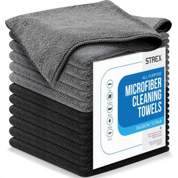Strex Microvezeldoekjes - 12 Stuks 30 x 30 cm - Wasbaar, Huis en Inrichting, Schoonmaakartikelen, Verzenden