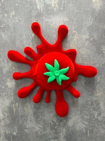 KIRAS - “POP TOMATO EXPLOSION” Velvet RED- versione grande, Antiek en Kunst