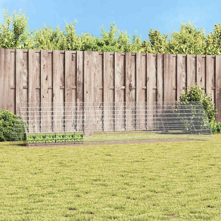 vidaXL Konijnenkooi Zilver 430 x 100 x 85 cm Gegevens staal, Dieren en Toebehoren, Knaagdieren en Konijnen | Hokken en Kooien