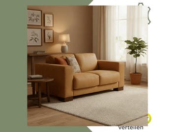 Bank Clear - 2 zits - Kenia Cognac, Antiek en Kunst, Ophalen of Verzenden