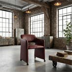 Leren eetkamerstoel Icon - Toledo Bordeaux (donkerrood), Ophalen of Verzenden, Nieuw, Leer, Bohemian, Eigentijds, Industrieel, Klassiek, Modern, Retro, Romantisch, Scandinavisch, Vintage