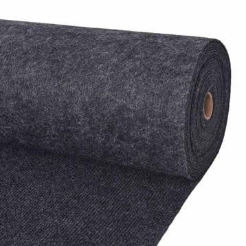 vidaXL Tapijt Antracietkleurig 1,2 x 10 m Polyester, Verzenden