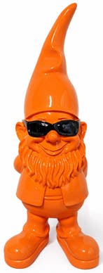 Kabouter oranje met zonnebril - 28 cm, Verzamelen, Beelden en Beeldjes, Verzenden, Nieuw