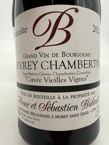 2024 Anne et Sébastien Bidault, Gevrey Chambertin Vieilles, Verzamelen, Nieuw