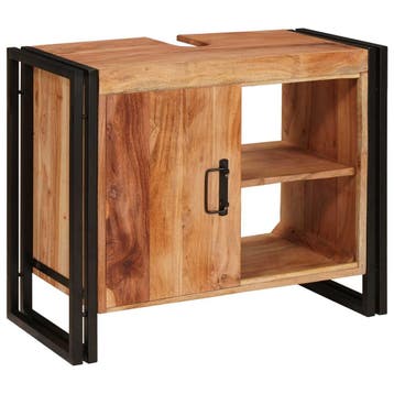 vidaXL Wastafelkast Bruin 71 x 33 x 58 cm Massief Acacia, Verzenden, Nieuw