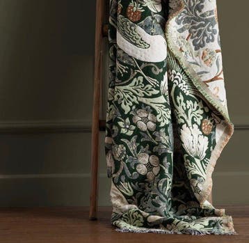 MORRIS E CO. - Plaid Jacquard « Strawberry Thief Forest » –