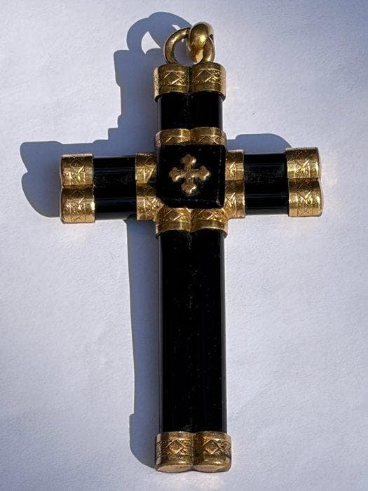 Kruishanger Monumentale (7,5×4,5 cm) borstkruis uit, Bijoux, Sacs & Beauté, Bijoux anciens