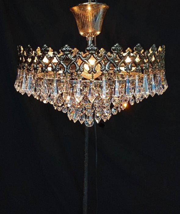 Lustre - Cristal, Bronze - Lustre prismes/pyramides, Antiquités & Art, Curiosités & Brocante