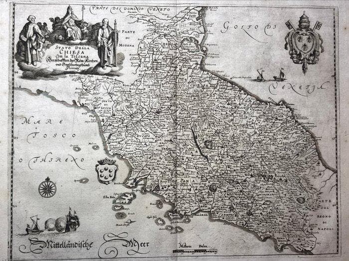 Italië - Paapse Staten (Staat van de Kerk) Toscane; Matthäus, Boeken, Atlassen en Landkaarten