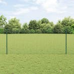 vidaXL Hekpaal. 5 pcs Groen 140 cm Staal, Tuin en Terras, Verzenden, Nieuw