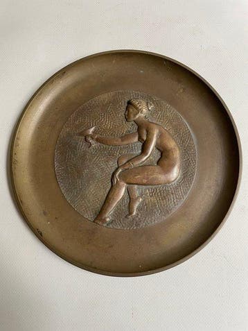 Ildfast - Bord - Brons, Antiek en Kunst