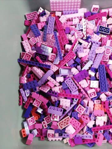 Lego - geen serie - Partij van 1000 rosé tot paarse, Kinderen en Baby's, Nieuw