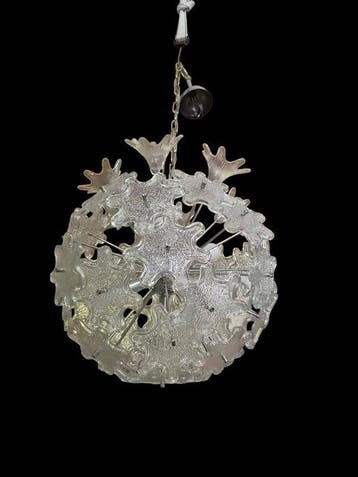Lustre - Verre, Acier - Lampe suspendue en forme détoile, Antiquités & Art
