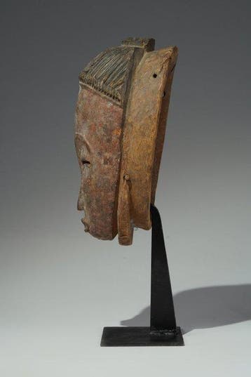 Een houten masker - Yaure - Ivoorkust, Antiek en Kunst