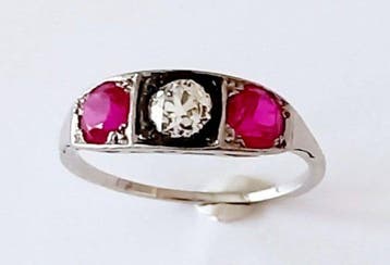 Ring - 18 karaat Witgoud - 1.45ct. tw. Diamant (Natuurlijk), Nieuw