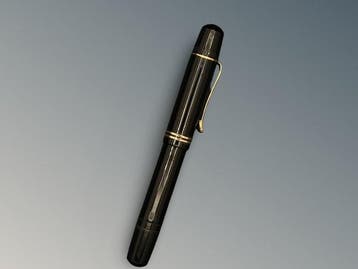 Pelikan - Pelikan 100N Black Fountain Pen - Green/Blue Ink, Nieuw