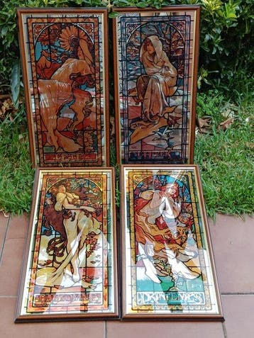 After Alphonse Mucha quatro estações - Fotolijst (4)- Serie