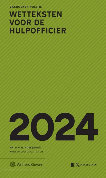 Zakboek Wetteksten voor de Hulpofficier / 2024 9789013174236, Verzenden, Zo goed als nieuw