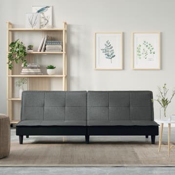 vidaXL Slaapbank / zetel stof donkergrijs, Verzenden, Nieuw