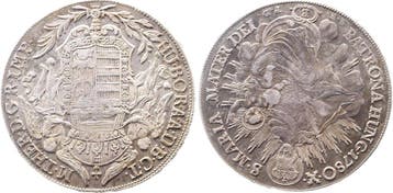 Ungarn-oesterreich Thaler Ungarn Hungary Bohemia 1780 Mad..., Verzenden