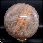 Lila-perzik maansteen bol – Een magisch juweel vol licht,