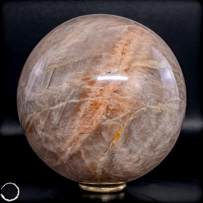 Lila-perzik maansteen bol – Een magisch juweel vol licht,, Verzamelen, Mineralen en Fossielen