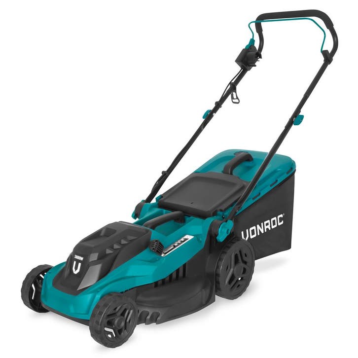 Elektrische Grasmaaier 1600W – 38 cm | Incl. 42L opvangbak, Tuin en Terras, Grasmaaiers, Nieuw, Verzenden