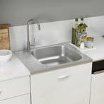 vidaXL Gootsteen met afvoerset 600x500x155 mm roestvrij, Huis en Inrichting, Keuken | Keukenelementen, Verzenden, Nieuw