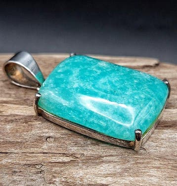 Uniek juweel van 925 zilver met amazoniet, extra