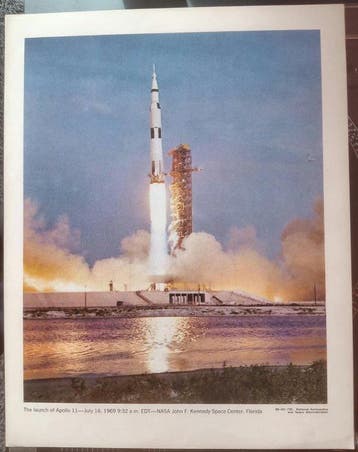Sept photographies vintage dApollo 11 - 1960-1970