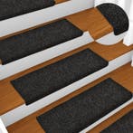 vidaXL Trapmatten Zelfklevend 15 stuks 65x21x4 cm Zwart, Verzenden