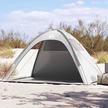 vidaXL Strandtent waterdicht grijs, Verzenden