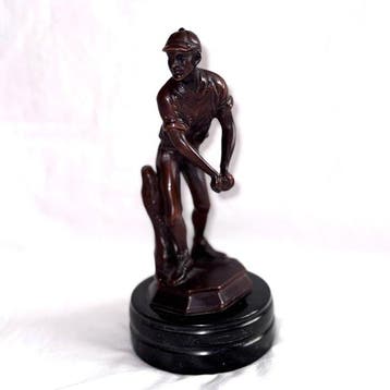 Figuur - Bronze-Skulptur „Baseball-Spieler / Pitcher (Der