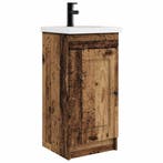 vidaXL Badkamer Vanity met Wastafel Oud hout 42 x 40 x 84,5, Verzenden, Nieuw