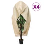vidaXL Plantenhoezen met ritssluiting 4 st 70 g/m² 1x1,55 m, Verzenden, Nieuw