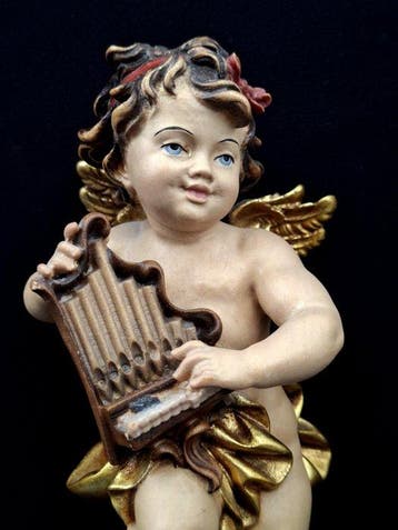 Beeldje - Südtirol Engel Putte ca. 18 cm - Hout