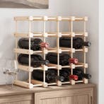 vidaXL Wijnrek voor 20 flessen 46,5x23x46,5 cm massief, Verzenden