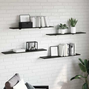 vidaXL Boekenplank Bord 3-laags 4 st 100 x 20 x 1,5 cm, Verzenden