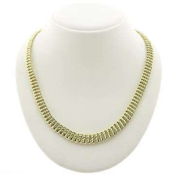 Gouden fantasie schakelcollier (Ketting), Ophalen of Verzenden, Gebruikt, Overige kleuren, Goud