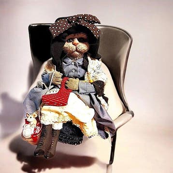 HOBO - HOBO DESIGNS - Sculpture, Kitty Art Doll Hobo Designs