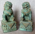 Beeld, Exclusieve Set Foo Dogs 4 kg - 21 cm - Brons