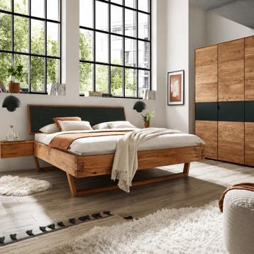 TPT Möbel Farlund Massief Eiken Balkenbed met Bedlades - 180