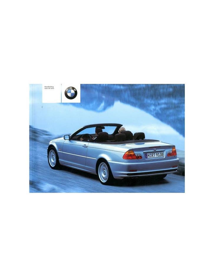 2001 BMW 3 SERIE CABRIOLET INSTRUCTIEBOEKJE NEDERLANDS, Auto diversen, Handleidingen en Instructieboekjes, Ophalen of Verzenden