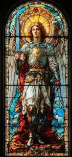 CARCANVAS_IT - The Archangel warrior of hell on stained