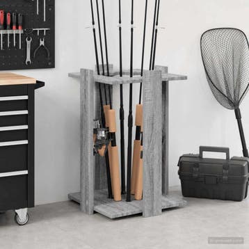 vidaXL Biljartkeu-stand Bewerkt hout 42 x 43 x 60 cm Grijs, Verzenden